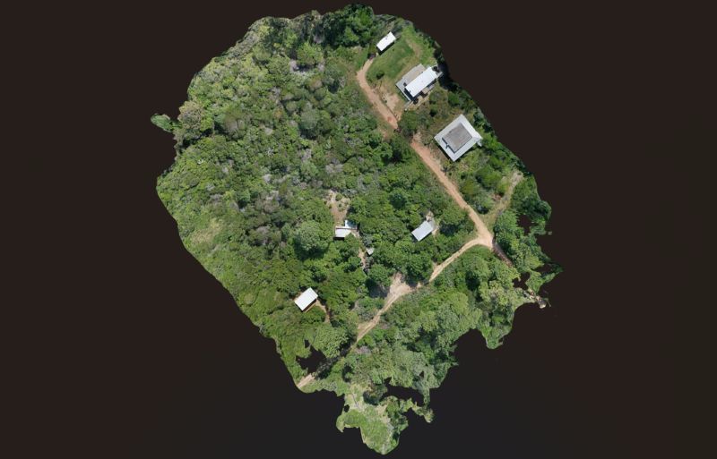 Ortofoto georreferenciada del proyecto real de urbanización